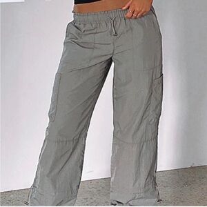 WF white fox charcoal parachute pants.. WORN ONCE